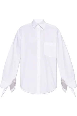 Balenciaga Dames, Blouses & Shirts, Wit, Maat: M Katoen