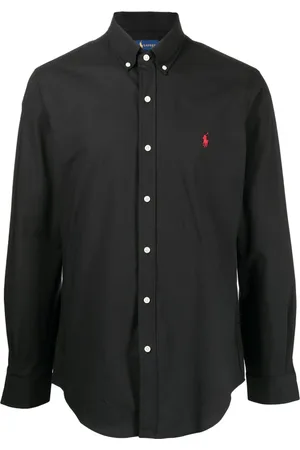 Ralph Lauren Heren, Overhemden, Zwart, Maat: 2XL Katoen