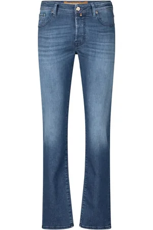 Jacob Cohen Heren, Jeans, Blauw, Maat: W35 Katoen