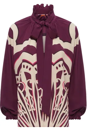 La DoubleJ Dames, Blouses & Shirts, Paars, Maat: XS Zijde