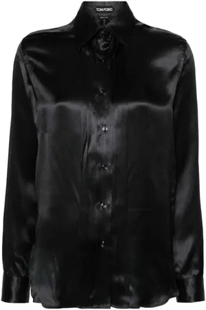 Tom Ford Dames, Blouses & Shirts, Zwart, Maat: M Zijde