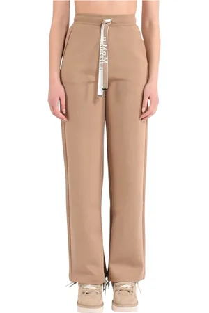 Max Mara Dames, Broeken, Bruin, Maat: S Katoen