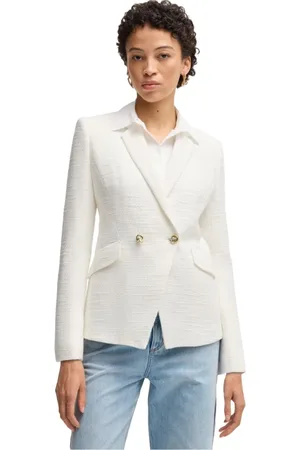 HUGO BOSS Dames, Jassen, Wit, Maat: M Tweed
