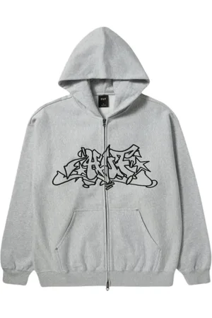 Huf Heren, Sweatshirts & Hoodies, Grijs, Maat: L Fleece