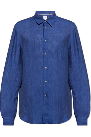 Paul Smith Heren, Overhemden, Blauw, Maat: M Linnen