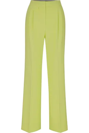 HUGO BOSS Dames, Broeken, Groen, Maat: L Viscose