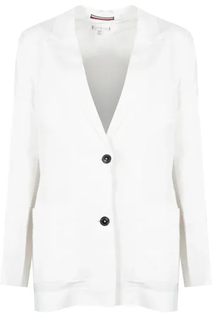 Tommy Hilfiger Dames, Jassen, Wit, Maat: XS Linnen