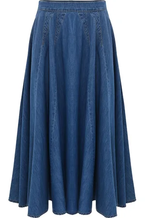 Kocca Dames, Rokken, Blauw, Maat: XS Katoen