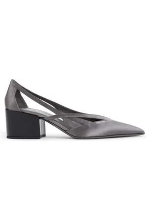 Prada Dames, Schoenen, Grijs, Maat: 40 EU Zijde