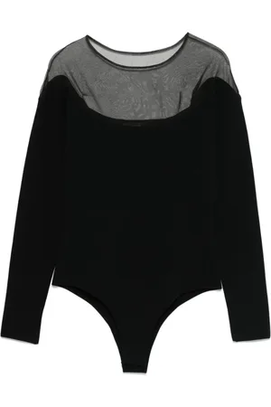 MUGLER Dames, Tops, Zwart, Maat: M Viscose