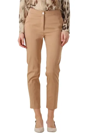 ACCESS FASHION Dames, Broeken, Bruin, Maat: M Poliester