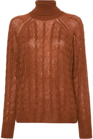 Etro Dames, Truien, Bruin, Maat: S Kasjmier