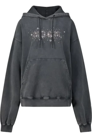 Msgm Dames, Sweatshirts & Hoodies, Grijs, Maat: L Katoen