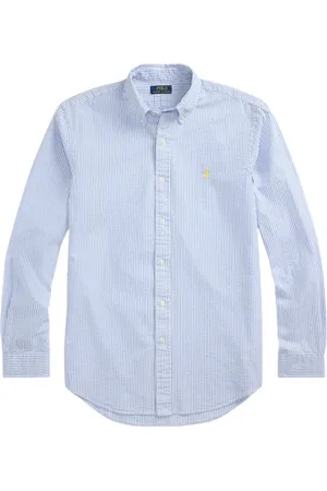 Ralph Lauren Heren, Overhemden, Blauw, Maat: L Katoen