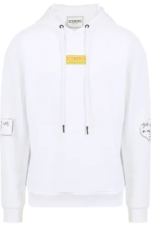 Iceberg Heren, Sweatshirts & Hoodies, Wit, Maat: XL Katoen