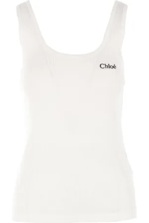 Chloé Dames, Tops, Wit, Maat: L Katoen