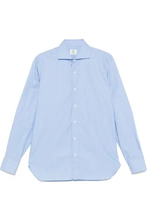 LUIGI BORRELLI NAPOLI Heren, Overhemden, Blauw, Maat: L