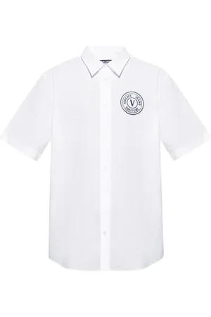VERSACE Heren, Overhemden, Wit, Maat: S Katoen