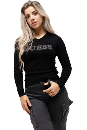 Guess Dames, Sweatshirts & Hoodies, Zwart, Maat: XS Katoen