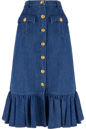 VALENTINO GARAVANI Dames, Rokken, Blauw, Maat: XS Katoen