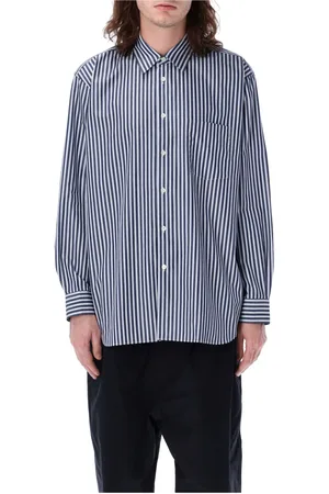 Comme des Garçons Heren, Overhemden, Blauw, Maat: M Katoen