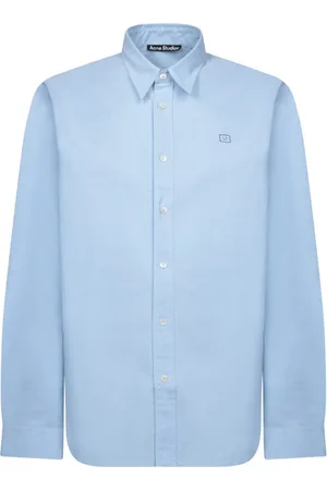 Acne Studios Heren, Overhemden, Blauw, Maat: L Katoen