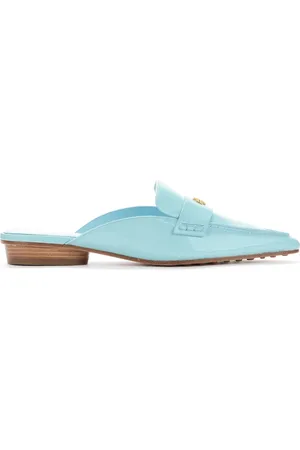 Tory Burch Dames, Schoenen, Blauw, Maat: 38 EU Leer