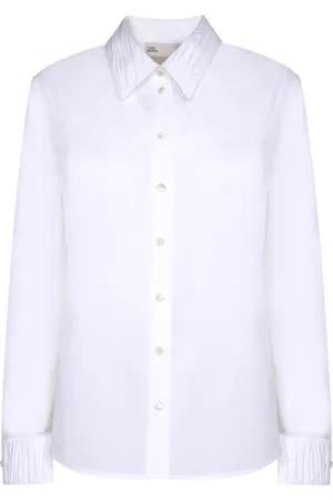 Tory Burch Dames, Blouses & Shirts, Wit, Maat: S Katoen