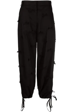 Msgm Dames, Broeken, Zwart, Maat: 2XS Katoen