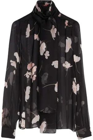 Max Mara Dames, Blouses & Shirts, Zwart, Maat: M