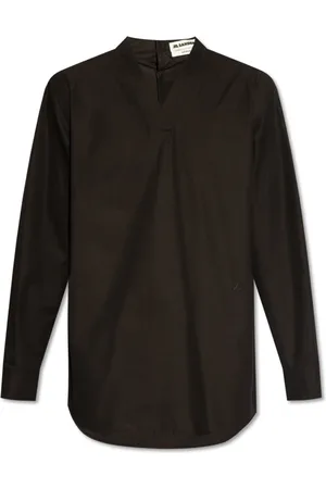 Jil Sander Heren, Overhemden, Zwart, Maat: M Katoen