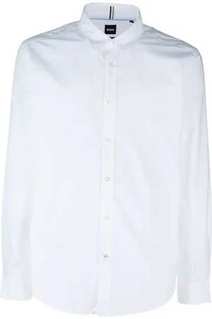 HUGO BOSS Heren, Overhemden, Wit, Maat: 2XL Katoen