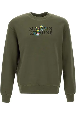 Maison Kitsuné Heren, Sweatshirts & Hoodies, Groen, Maat: L Katoen