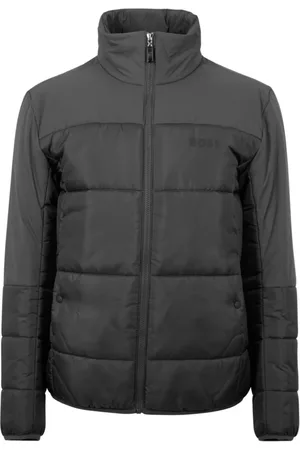 HUGO BOSS Heren, Jassen, Grijs, Maat: M Poliester