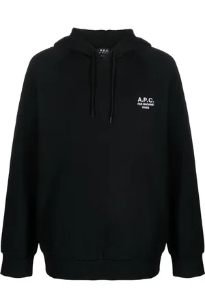 A.P.C. Heren, Sweatshirts & Hoodies, Zwart, Maat: M Katoen