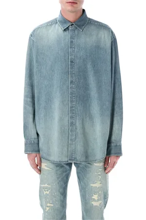 FEAR OF GOD Heren, Overhemden, Blauw, Maat: M Denim