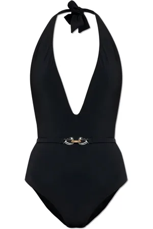 Tory Burch Dames, Badkleding, Zwart, Maat: L Leer