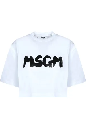 Msgm Dames, Tops, Wit, Maat: S Katoen