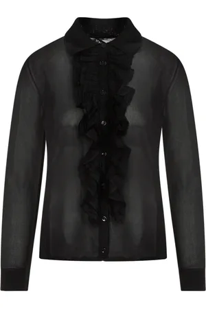 Tom Ford Dames, Blouses & Shirts, Zwart, Maat: S Leer