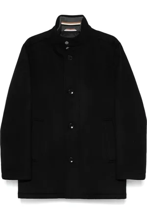 HUGO BOSS Heren, Mantels, Zwart, Maat: 2XL Wol