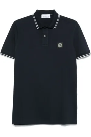 Stone Island Heren, Tops, Blauw, Maat: XL Piqué