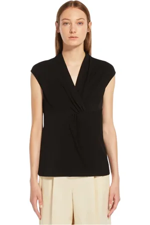 Max Mara Dames, Blouses & Shirts, Zwart, Maat: M Katoen