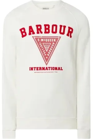 Barbour Heren, Sweatshirts & Hoodies, Wit, Maat: M Katoen