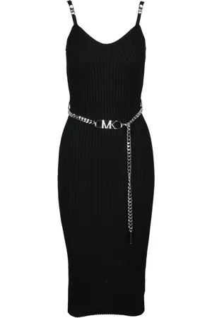 Michael Kors Dames, Jurken, Zwart, Maat: S Nylon