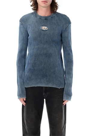 Diesel Heren, Truien, Blauw, Maat: L Katoen