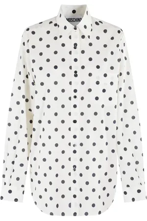 Moschino Dames, Blouses & Shirts, Wit, Maat: XS Katoen