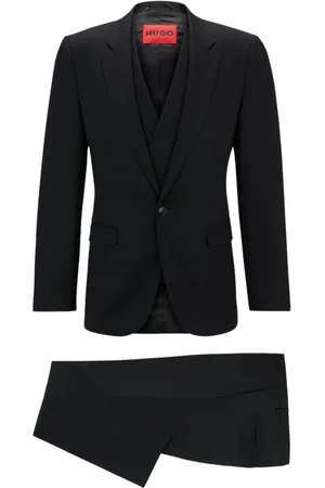 HUGO BOSS Heren, Pakken, Zwart, Maat: L Wol