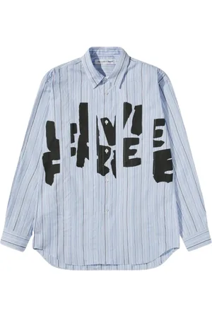 Comme des Garçons Heren, Overhemden, Blauw, Maat: L