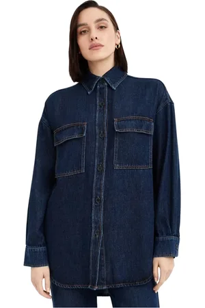 P.A.R.O.S.H. Dames, Jassen, Blauw, Maat: S Denim