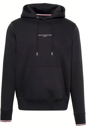 Tommy Hilfiger Heren, Sweatshirts & Hoodies, Zwart, Maat: XL Katoen